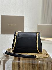 BVLGARI REVERSE MICRO TOP HANDLE BAG BLACK 22.5X15X7CM - 5