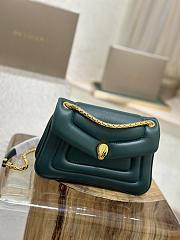 BVLGARI REVERSE MICRO TOP HANDLE BAG GREEN 22.5X15X7CM - 2