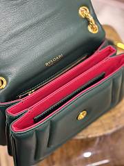 BVLGARI REVERSE MICRO TOP HANDLE BAG GREEN 22.5X15X7CM - 4