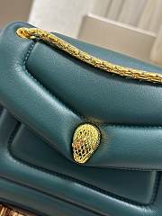 BVLGARI REVERSE MICRO TOP HANDLE BAG GREEN 22.5X15X7CM - 5