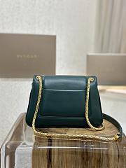 BVLGARI REVERSE MICRO TOP HANDLE BAG GREEN 22.5X15X7CM - 6