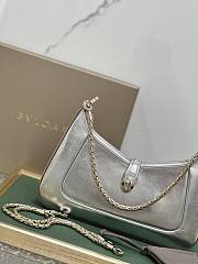 BVLGARI SERPENTI BAIA SHOULDER BAG SILVER 27X18X3CM - 2