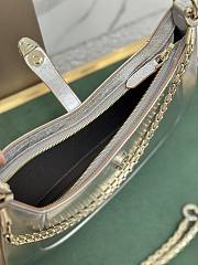BVLGARI SERPENTI BAIA SHOULDER BAG SILVER 27X18X3CM - 3