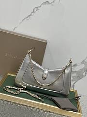 BVLGARI SERPENTI BAIA SHOULDER BAG SILVER 27X18X3CM - 6