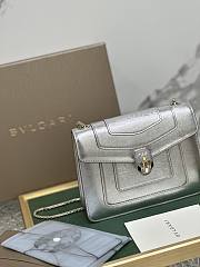BVLGARI SERPENTI FOREVER BAG SILVER 20x15x5cm - 5