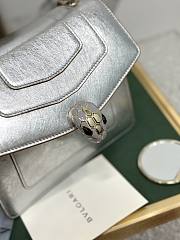 BVLGARI SERPENTI FOREVER TOP HANDEL SILVER 20X16X9CM - 4