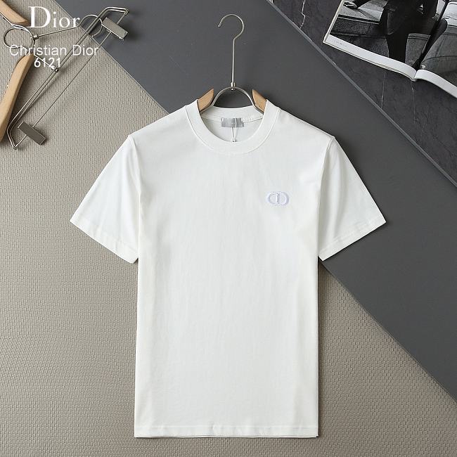 Dior CD Icon Relaxed-Fit T-Shirt White Cotton Jersey - 1