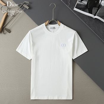 Dior CD Icon Relaxed-Fit T-Shirt White Cotton Jersey