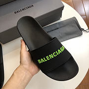 Balenciaga Pool Slide Sandal Black Green - 3