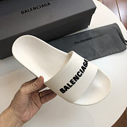 Balenciaga Pool Slide Sandal White Black - 4