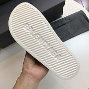 Balenciaga Pool Slide Sandal White Black - 2