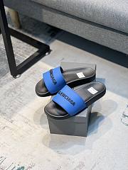 Balenciaga Pool Slide Sandal In Black Blue - 1