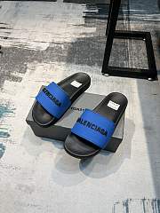 Balenciaga Pool Slide Sandal In Black Blue - 5