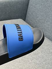 Balenciaga Pool Slide Sandal In Black Blue - 4