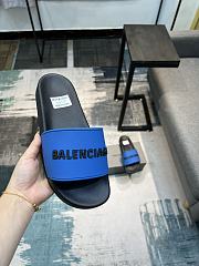 Balenciaga Pool Slide Sandal In Black Blue - 2