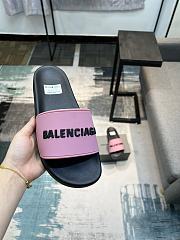 Balenciaga Pool Slide Sandal In Black Pink - 3