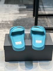 Balenciaga Pool Slide Sandal In Blue Sky - 6