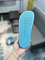 Balenciaga Pool Slide Sandal In Blue Sky - 5