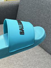 Balenciaga Pool Slide Sandal In Blue Sky - 4