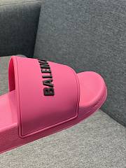 Balenciaga Pool Slide Sandal In Fluo Pink - 6