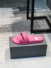 Balenciaga Pool Slide Sandal In Fluo Pink - 4