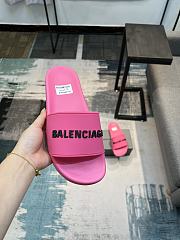 Balenciaga Pool Slide Sandal In Fluo Pink - 3