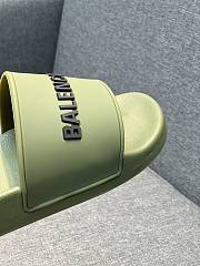 Balenciaga Pool Slide Sandal In Olive - 6