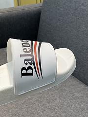 Balenciaga Pool Slide Sandal in White Rubber - 4