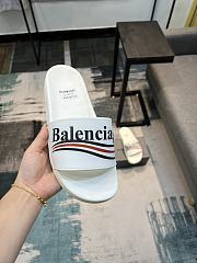 Balenciaga Pool Slide Sandal in White Rubber - 2
