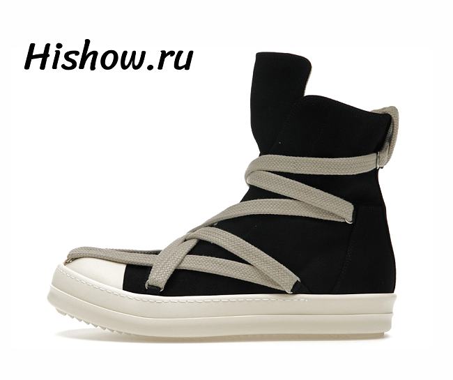 Rick Owens DRKSHDW Hexa High Black Pearl Milk Fat Lace - 1