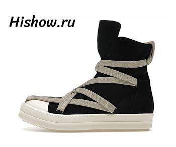 Rick Owens DRKSHDW Hexa High Black Pearl Milk Fat Lace