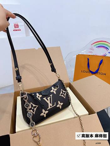 Louis Vuitton Black Pochette Size 24x13x6cm