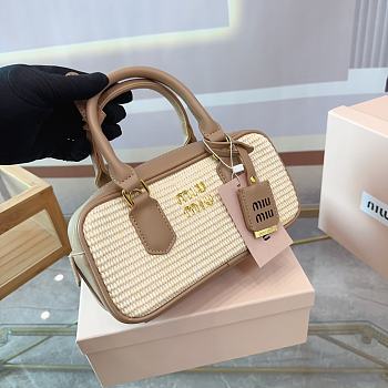Miu Miu Purse Clutch Handbag Beige 20CM
