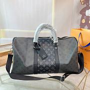 LV Keepall Bandoulière Black Grey 50 Size 50 x 29 x 23cm - 1