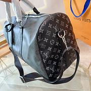 LV Keepall Bandoulière Black Grey 50 Size 50 x 29 x 23cm - 4