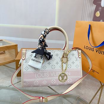 LV Crossbody Ladies Handbags White Pink Size 25cm