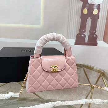 Chanel Nano Shiny Calfskin Pink Size 19x13x6cm