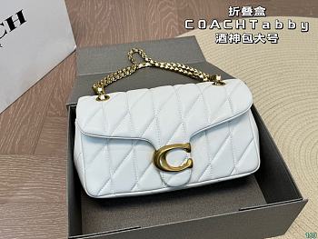 Coach Tabby Shoulder White Size 26x14x8CM