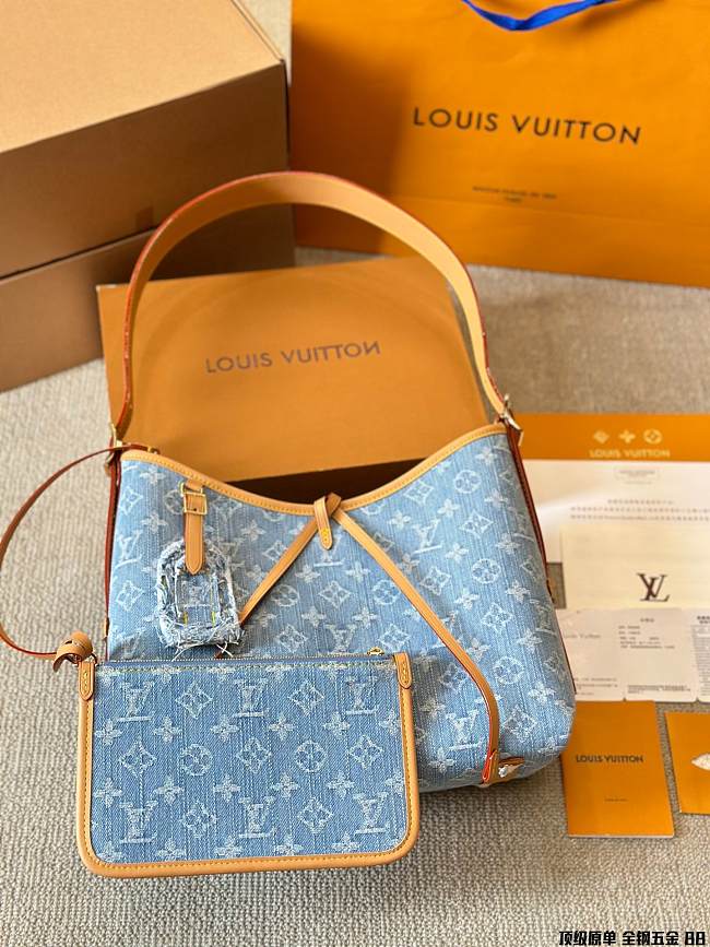 LV Carry Denim Blue Size 29 x 24 x 12 cm - 1