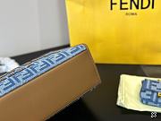 Fendi Sunshine Small Blue Denim Size 25x12x22CM - 2