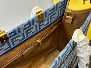 Fendi Sunshine Small Blue Denim Size 25x12x22CM - 5