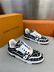 Louis Vuitton Trainer Black Monogram Textile - 2