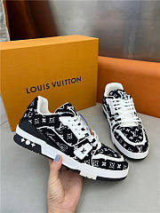 Louis Vuitton Trainer Black Monogram Textile - 3