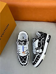 Louis Vuitton Trainer Black Monogram Textile - 5