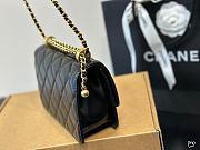 Chanel Flap Bag Shiny Calfskin Black Gold Size 22×14×8cm - 3