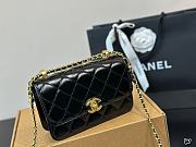 Chanel Flap Bag Shiny Calfskin Black Gold Size 22×14×8cm - 2