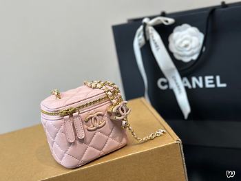 Chanel Pink Small Vanity with Chain 11x8x7CM