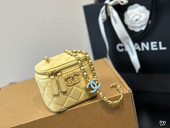 Chanel Yellow Small Vanity with Chain 11x8x7CM