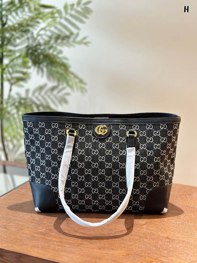 Gucci Ophidia Tote Dark Black Size 38×28×14CM - 1