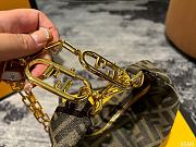 Fendi Graphy Mini Jacquard Hobo Bag Size 16x14x5CM - 3